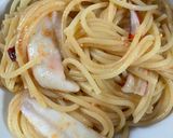 簡単明太子とびっこのガーリックいかパスタ作り方7写真
