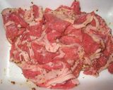 つぶマスタードでやわらか～い牛肉炒め☆作り方1写真