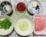 簡単昼食！ひき肉ピーマンのオムライス作り方1写真