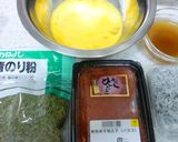 辛子明太子＆じゃこ＆青海苔のだし巻き卵作り方1写真