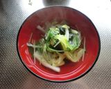 ゴマといしょっに♪　白菜のお吸い物作り方7写真