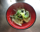 ゴマといしょっに♪　白菜のお吸い物作り方7写真