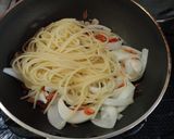 採れたて玉ねぎと桜エビのぱぱっとパスタ作り方4写真