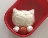キャラ弁☆リンゴを持ったキティちゃん♪作り方4写真