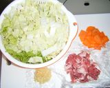 白菜と豚肉の生姜炒め作り方1写真