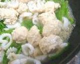 ふわふわ鶏団子と烏賊のオイスターソース炒め作り方13写真