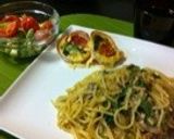 豚バラクリームパスタ作り方4写真