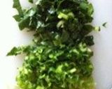小松菜で餃子作り方1写真