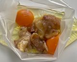湯煎でできる☆焼鳥缶で親子丼作り方2写真