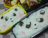 簡単キャラ弁(パンダ)作り方1写真