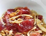 中華風　鮪と玉ねぎの漬け丼作り方3写真