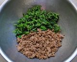2食材で簡単ビビンバ風♪ホウレン草＆挽肉作り方4写真