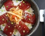 中華風　鮪と玉ねぎの漬け丼作り方4写真