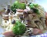 しめじとブロッコリーの和風パスタ作り方4写真