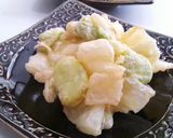 ＊そら豆と新玉ねぎのかき揚げ＊作り方7写真