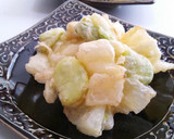 ＊そら豆と新玉ねぎのかき揚げ＊作り方7写真