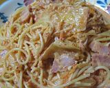 キムチクリームパスタ作り方7写真