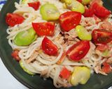 そら豆とトマトの冷やし麺作り方4写真