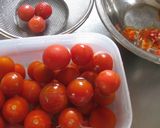 ミニトマトのシロップ漬け 冷凍保存で皮剥作り方4写真