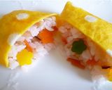 水玉模様の薄焼き卵作り方4写真