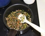 野沢菜・納豆・ひき肉の甘辛炒め作り方4写真