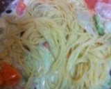 サーモンのアボカドクリームスパ作り方5写真