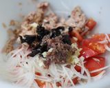 冷たいパスタ♡トマトとツナとアンチョビ作り方3写真