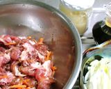 ラーメンのトッピング♪豚コマのスタミナ焼作り方1写真