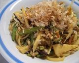 わらびと筍入り味噌味パスタ作り方5写真