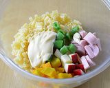 早ゆでプチマカと角切り野菜のマセドアンサラダ♪作り方3写真