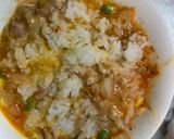 レンジ簡単クリーミービビンバ味炒飯弁当作り方9写真