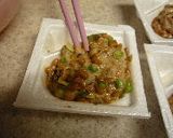 春の限定納豆　みょうがたけ入り作り方3写真