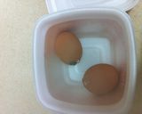 簡単吉野家のパックで温泉卵作り方1写真