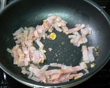 ベーコンと塩キノコのトマトソースパスタ作り方3写真
