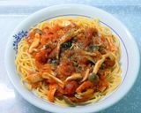 ベーコンと塩キノコのトマトソースパスタ作り方9写真