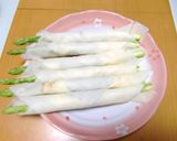 アスパラの味噌チーズしそ巻きスティック作り方4写真