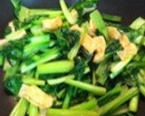 小松菜と油揚げの煮浸し風炒め作り方5写真