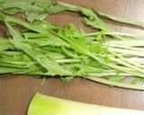 白髪ねぎと水菜の味噌汁作り方1写真