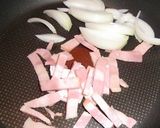 新玉ねぎとベーコンのオイスター味作り方2写真