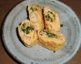 アーモンドダイスと青さの卵焼き作り方4写真