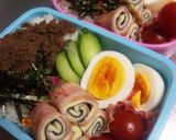 お弁当にベーコンとチーズと海苔巻き☆作り方5写真