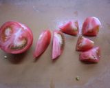 ごろごろトマトとタマゴのピザトースト作り方1写真