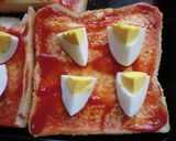 ごろごろトマトとタマゴのピザトースト作り方4写真