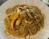 海苔の佃煮とボイルイカのパスタ作り方6写真