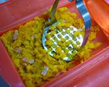 レンジdeチン！新玉ねぎ＆かぼちゃサラダ作り方2写真