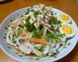 鶏胸肉と残り野菜で絶品♪サラダうどん★作り方5写真