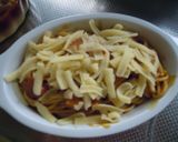 残ったカレーで♪チーズ焼きパスタ作り方3写真