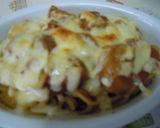 残ったカレーで♪チーズ焼きパスタ作り方4写真