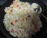 夏はコレ☆サッパリ味の梅入りチャーハン☆作り方7写真