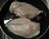 酒蒸焼き鶏梅肉載せ。作り方6写真